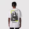 Playera DripCULTURE Oversized "Mona Lisa" Blanca