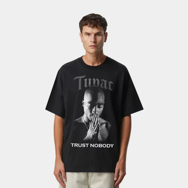 Playera DripCULTURE Oversized "2PAC- TRUST NOBODY" Negro