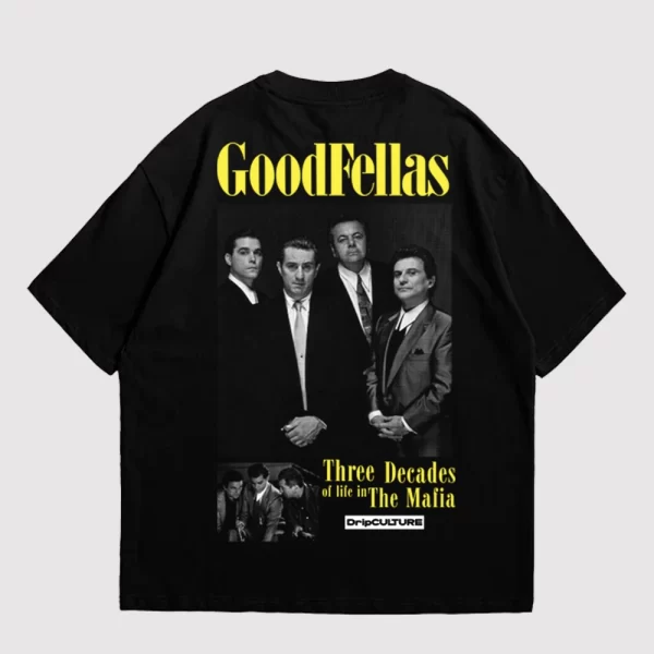 Playera DripCULTURE Oversized "GoodFellas" Negro