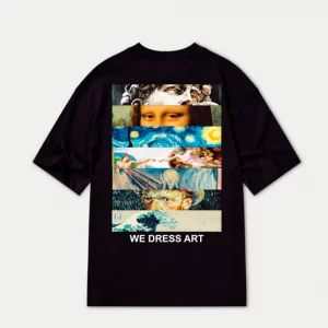 Playera DripCULTURE Oversized "We Dress Art" Negro