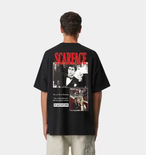 Playera DripCULTURE Oversized “Tony Montana” Negro