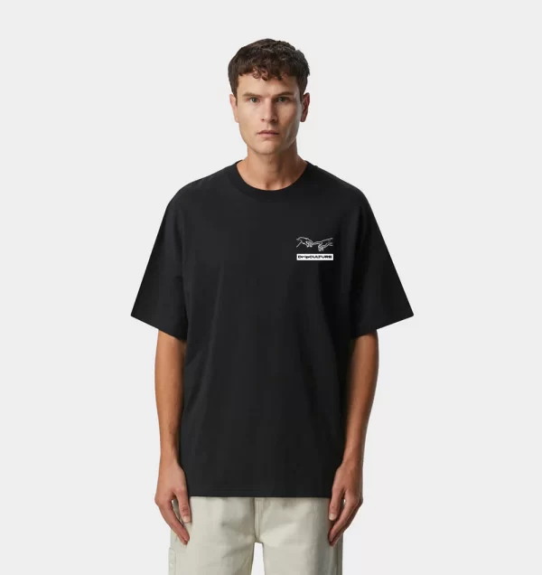 Playera DripCULTURE Oversized “Nacimiento de Adán” Negro